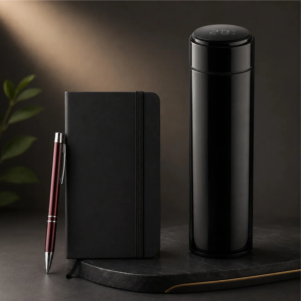Kit executivo personalizado para clientes corporativos